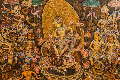 Semara and Ratih, Painting by Ketut Mandra on Display at the Museum Puri Lukisan, Ubud, Bali, Indonesia by Unbekannt Unbekannt